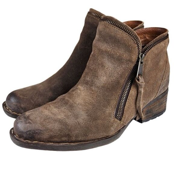 Born-Women’s Montoro ll Heeled Boot Tan Clay Genuine Leather Distressed, Size 10 - Picture 3 of 15